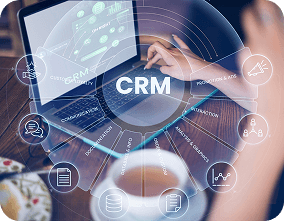 Laptop with CRM interface