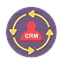 CRM icon with arrows