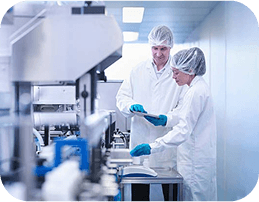 People working in a food laboratory