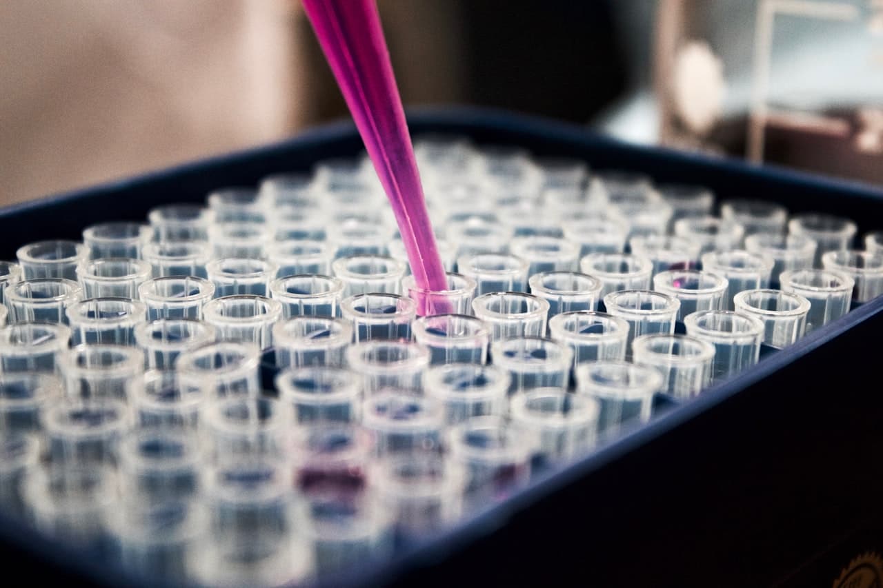 Quality control laboratory with chemical testing equipment for manufacturing quality management