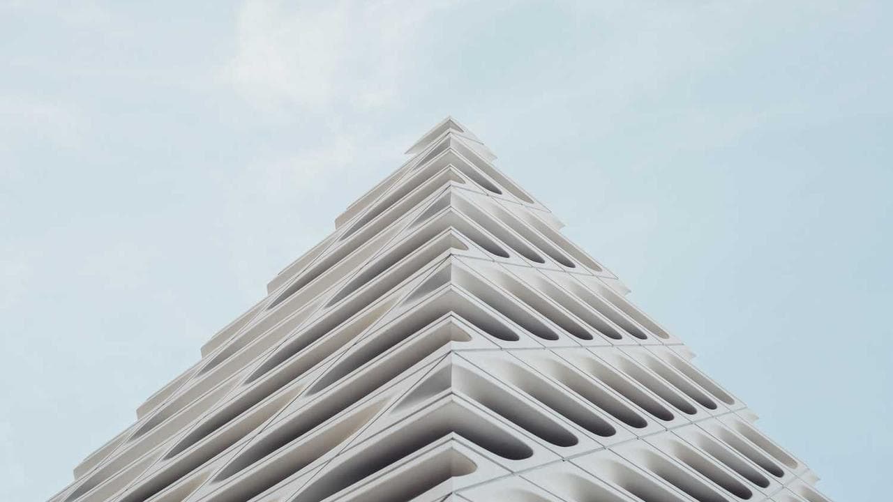 Futuristic professional services office with AI-powered research systems and collaborative workspaces