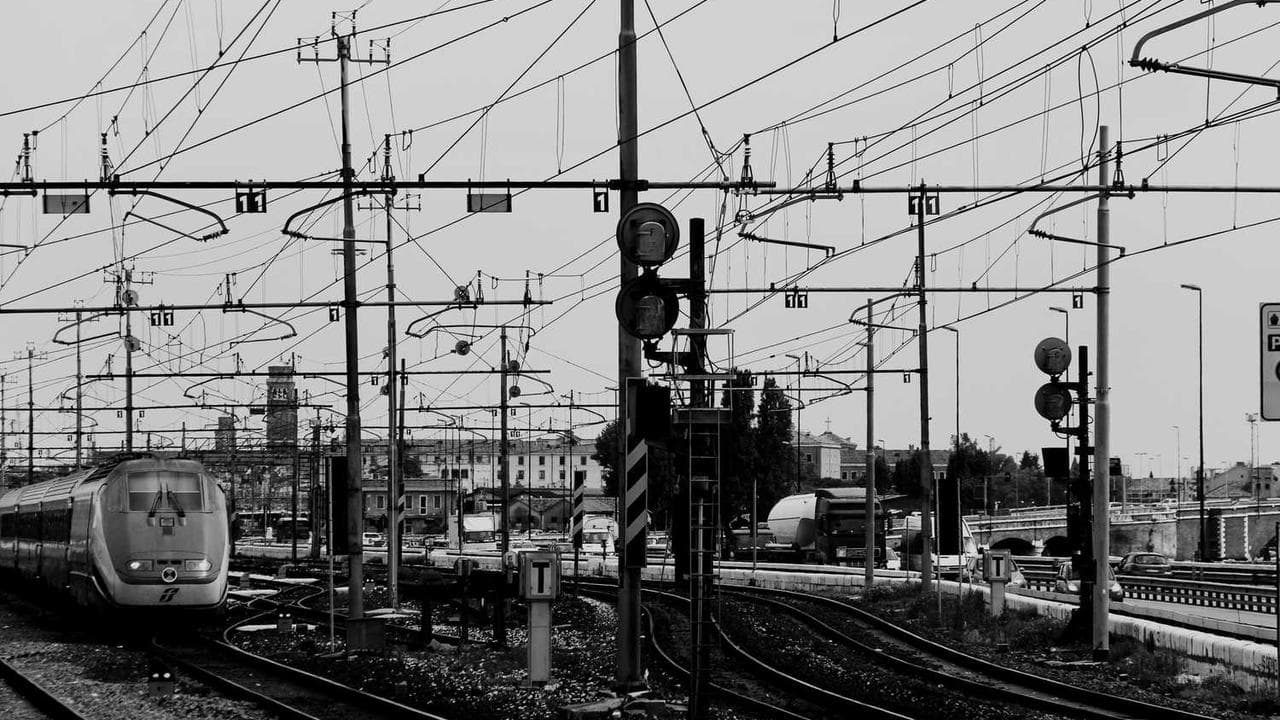 Modern real estate office with AI-powered property technology displays