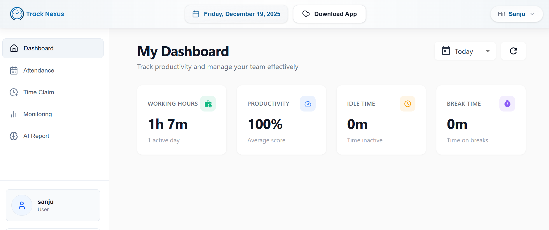 Track Nexus Dashboard