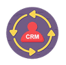 CRM icon with arrows