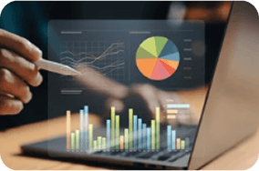 Glowing orange arrow trending upwards, symbolizing growth